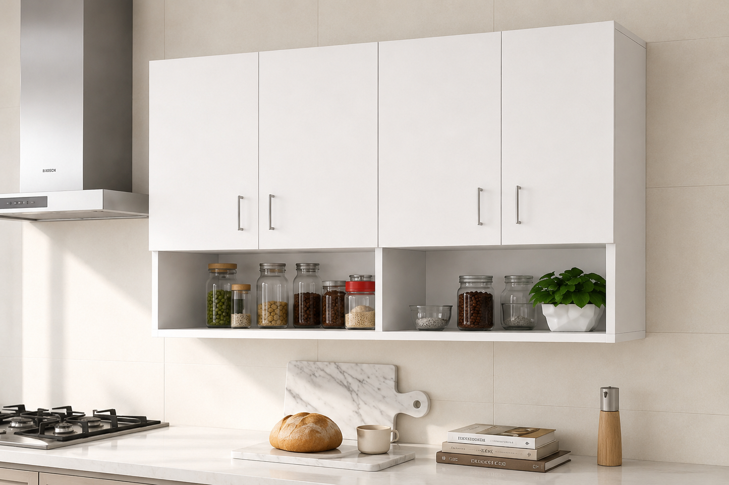Gabinete Elegante de Cocina – Diseño Moderno y Máxima Organización
